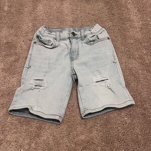 Boys Art Class Light Blue Distressed Jean Shorts